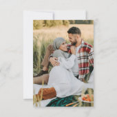 Klassieke Country Club Stripe QR Code Huwelijk RSV RSVP Kaartje (Achterkant)