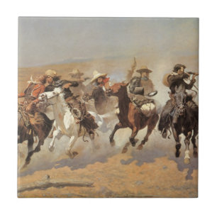 Klassieke Cowboys, A Dash For Timber door Remingto Tegeltje