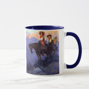 Klassieke Cowboys, Man en Vrouw op Paarden, Anders Mok