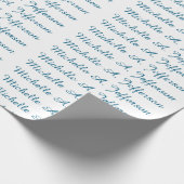 Klassieke Creatieve Trendy Witte Oceaan Blauw Cadeaupapier (Hoek)