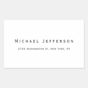 Klassieke Creatieve Trendy Zwart & Wit Minimalist Rechthoekige Sticker