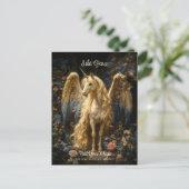 Klassieke Crème Eenhoorn Pegasus Bloemrijke Fantas Briefkaart (Staand voorkant)