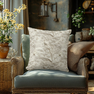 Klassieke Crème Geborduurd-Look Decoratieve Kussen