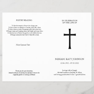 Klassieke Cross, elegante opvouwbare herdenkingsfl Flyer