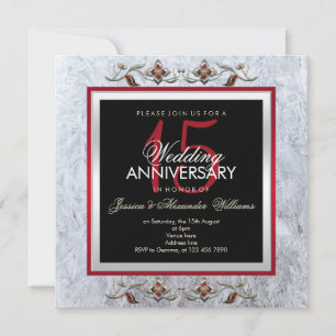 Klassieke Crystal & Gems 15e trouwdagjubileum Kaart