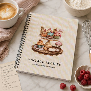 Klassieke Cupcakes Retro Bakkerij Notitieboek