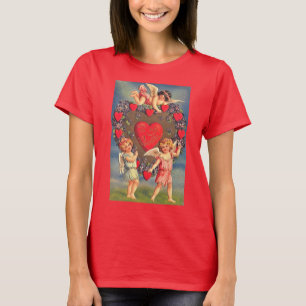 Klassieke Cupido's en Rode Hartjes Vakantie T-shirt