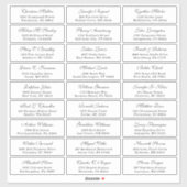 Klassieke Cursieve Font Weddenschap Gast Adres Lab Sticker (Vel)