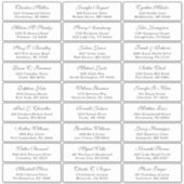 Klassieke Cursieve Font Weddenschap Gast Adres Lab Sticker (Voorkant)