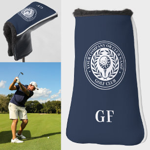 Klassieke Custom Name Putter Golf Head Cover Navy