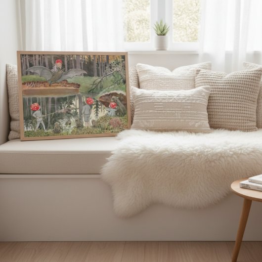 Klassieke Cute Forest Kinderen Fee Elsa Beskow Poster