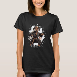 Klassieke Dachshond Hond Karate Dier Vechters Judo T-shirt