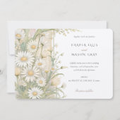 Klassieke Daisies Elegant Pastelhuwelijk Kaart (Voorkant)