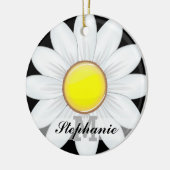 Klassieke Daisy Flower Keramisch Ornament (Links)