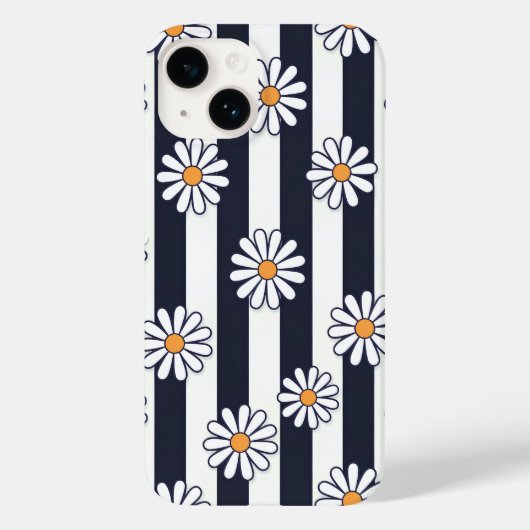 Klassieke Daisy Stripes Case-Mate iPhone Case (Achterkant)