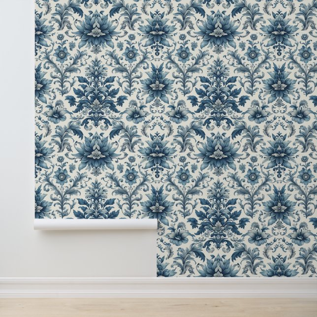 Klassieke Damask Print Wallpaper Behang (Applicatie)