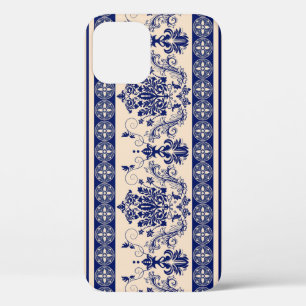 Klassieke Damask: Sierlijke naadloze behang. iPhone 12 Hoesje