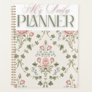 Klassieke Damast Bloem "Mijn Dagelijkse Planner" Planner