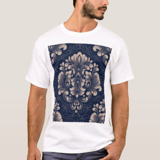 Klassieke Damast Naadloze Victoriaans Textuur T-shirt