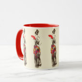 Klassieke dame van mode in een lentejurk mok (Voorkant links)