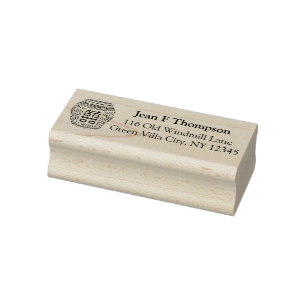 Klassieke dames Ginger Jar Return-adres Rubberstempel