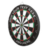 Klassieke dartboard met aangepaste tekst dartbord (Voorkant Rechts)