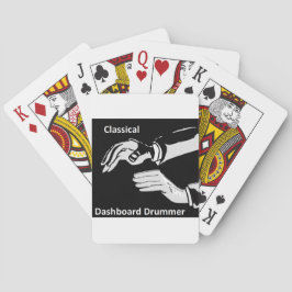Klassieke dashboarddrummer draag speelkaarten
