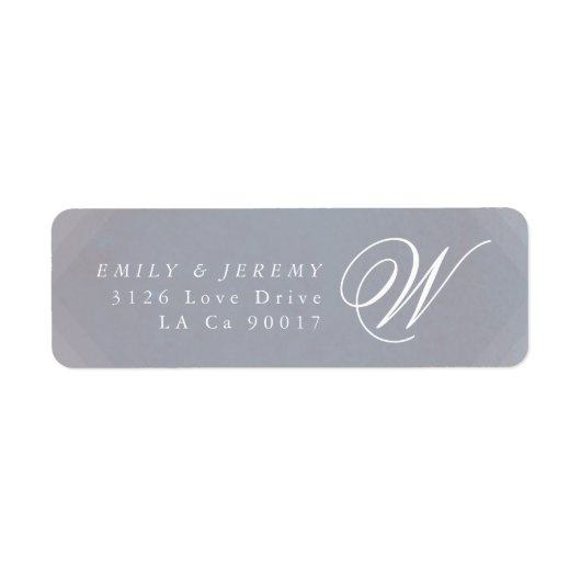 Klassieke deco Gold grijze kalligrafie bruiloft Etiket (Voorkant)