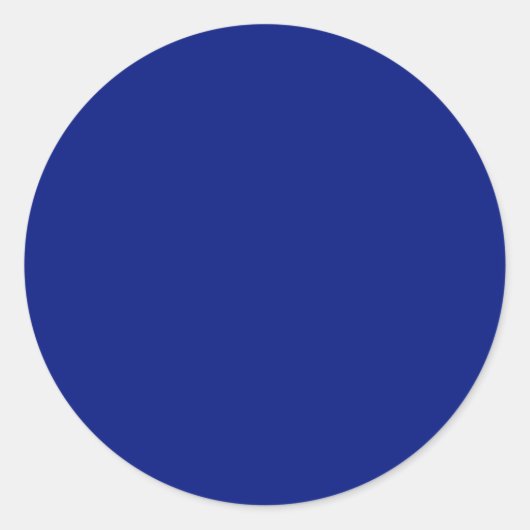 Klassieke Deep Blue Solid kleur Ronde Sticker (Voorkant)