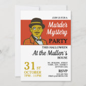 Klassieke Detective, Murder Mystery Halloween Part Kaart (Voorkant)