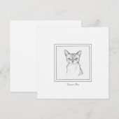 Klassieke Devon Rex Cat Chalk-kaart Notitiekaartje (Voorkant / Achterkant)