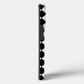 Klassieke Diamond Black en White Checkers Case-Mate iPhone Case (Achterkant / Rechts)