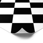 Klassieke Diamond Black en White Checkers Poster (Hoek)