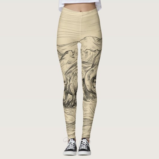 Klassieke dinosaurussen leggings (Voorkant)