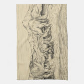 Klassieke dinosaurussen theedoek (Verticaal)