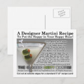 Klassieke Dirty Martini Recept Briefkaart (Voorkant / Achterkant)