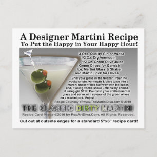 Klassieke Dirty Martini Recept Briefkaart