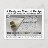 Klassieke Dirty Martini Recept Briefkaart (Voorkant)