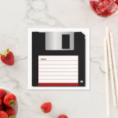 Klassieke diskette Rode Computer Geek Servet (Insitu)