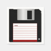Klassieke diskette Rode Computer Geek Servet (Voorkant)