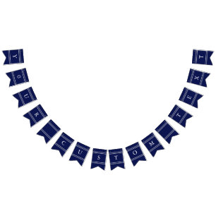 Klassieke donkerbruine marineverbinding vlaggetjes