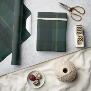 Klassieke donkergroene tartan geruite cadeaupapier