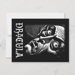 Klassieke Dracula Gotische Vampier Halloween Briefkaart