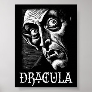 Klassieke Dracula  Gotische Vampier Halloween Poster