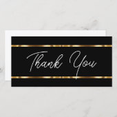 Klassieke dubbelzijdige platte zakelijke bedankkaa (Voorkant / Achterkant)