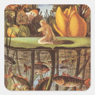 Klassieke Duimelijntje Sprookje, Eleanor Vere Boyl Vierkante Sticker