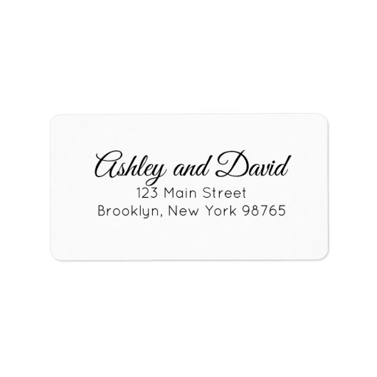 Klassieke e elegant Script Return Address Label (Voorkant)