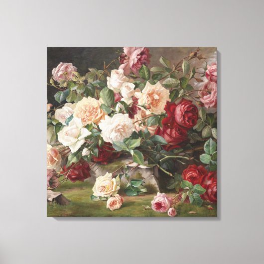 Klassieke E. Hariel Roos Stilleven Canvas Afdruk (Voorkant)