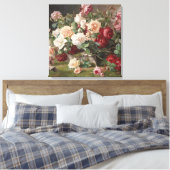 Klassieke E. Hariel Roos Stilleven Canvas Afdruk (Insitu (Slaapkamer))