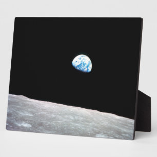 Klassieke Earthrise-ruimtefoto 10x8 Fotoplaat
